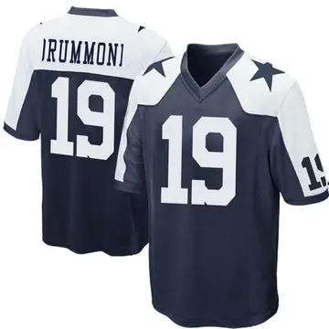 Men's Dontario Drummond Dallas Cowboys Game Navy Blue Throwback Jersey
