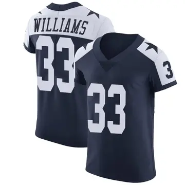 Men's Javonte Williams Dallas Cowboys Elite Navy Alternate Vapor Untouchable Jersey