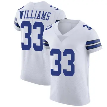 Men's Javonte Williams Dallas Cowboys Elite White Vapor Untouchable Jersey