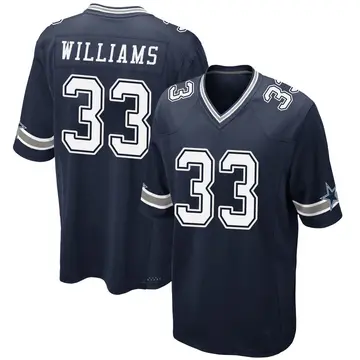 Men's Javonte Williams Dallas Cowboys Game Navy Team Color Jersey