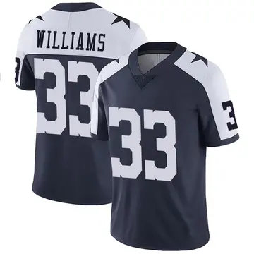 Men's Javonte Williams Dallas Cowboys Limited Navy Alternate Vapor Untouchable Jersey