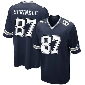 Men's Jeremy Sprinkle Dallas Cowboys Game Navy Team Color Jersey