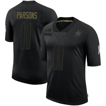 Men's Micah Parsons Dallas Cowboys Limited Black 2020 Salute To Service Jersey