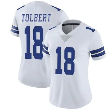 Women's Jalen Tolbert Dallas Cowboys Limited White Vapor Untouchable Jersey