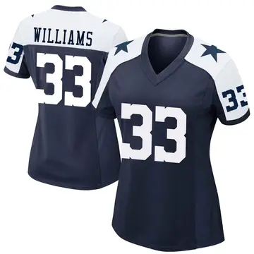 Women's Javonte Williams Dallas Cowboys Game Navy Alternate Jersey
