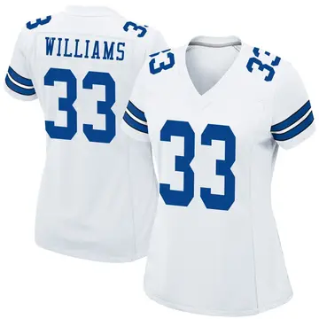 Women's Javonte Williams Dallas Cowboys Game White Jersey