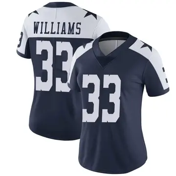 Women's Javonte Williams Dallas Cowboys Limited Navy Alternate Vapor Untouchable Jersey