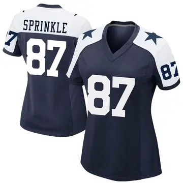 Women's Jeremy Sprinkle Dallas Cowboys Game Navy Alternate Jersey