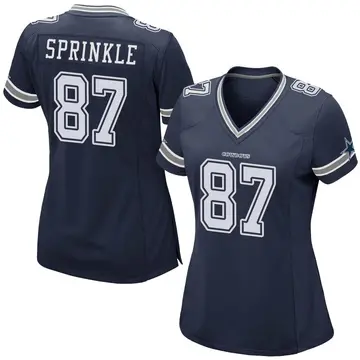 Women's Jeremy Sprinkle Dallas Cowboys Game Navy Team Color Jersey