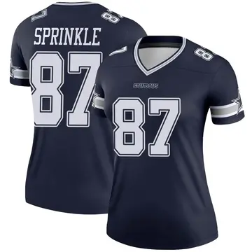 Women's Jeremy Sprinkle Dallas Cowboys Legend Navy Jersey