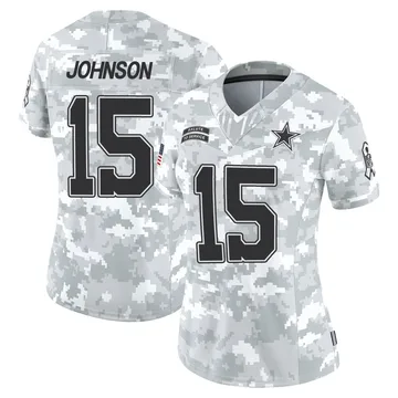 Women's Tyler Johnson Dallas Cowboys Limited Arctic Camo 2024 Salute to Service Jersey