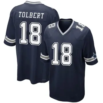Youth Jalen Tolbert Dallas Cowboys Game Navy Team Color Jersey