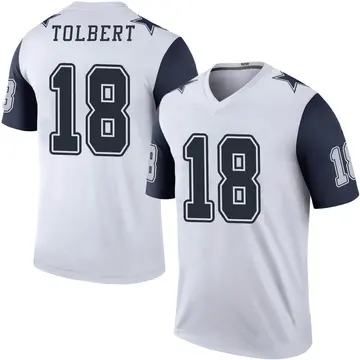 Youth Jalen Tolbert Dallas Cowboys Legend White Color Rush Jersey