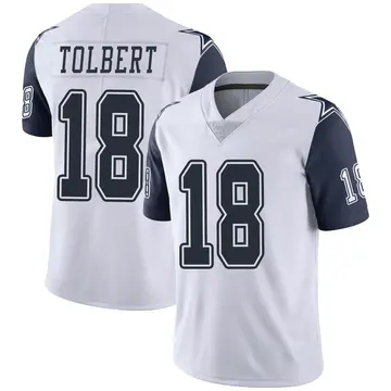 Youth Jalen Tolbert Dallas Cowboys Limited White Color Rush Vapor Untouchable Jersey