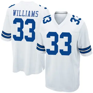 Youth Javonte Williams Dallas Cowboys Game White Jersey
