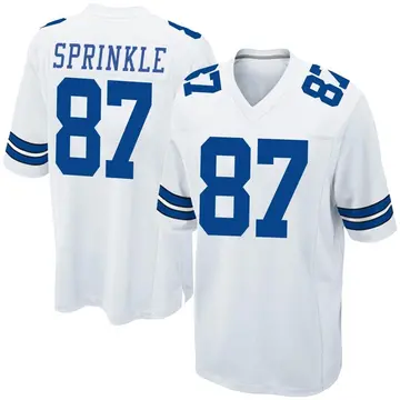 Youth Jeremy Sprinkle Dallas Cowboys Game White Jersey
