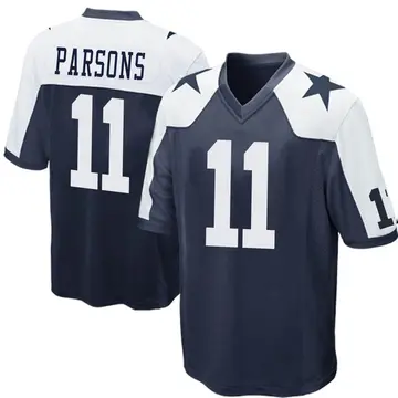 Youth Micah Parsons Dallas Cowboys Game Navy Blue Throwback Jersey